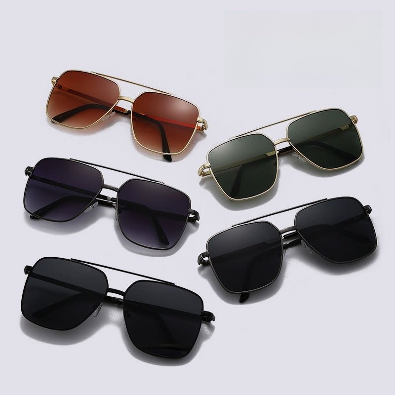 Lunettes de soleil vintage à double pont - Style rétro intemporel pour homme et femme (MAC265)
