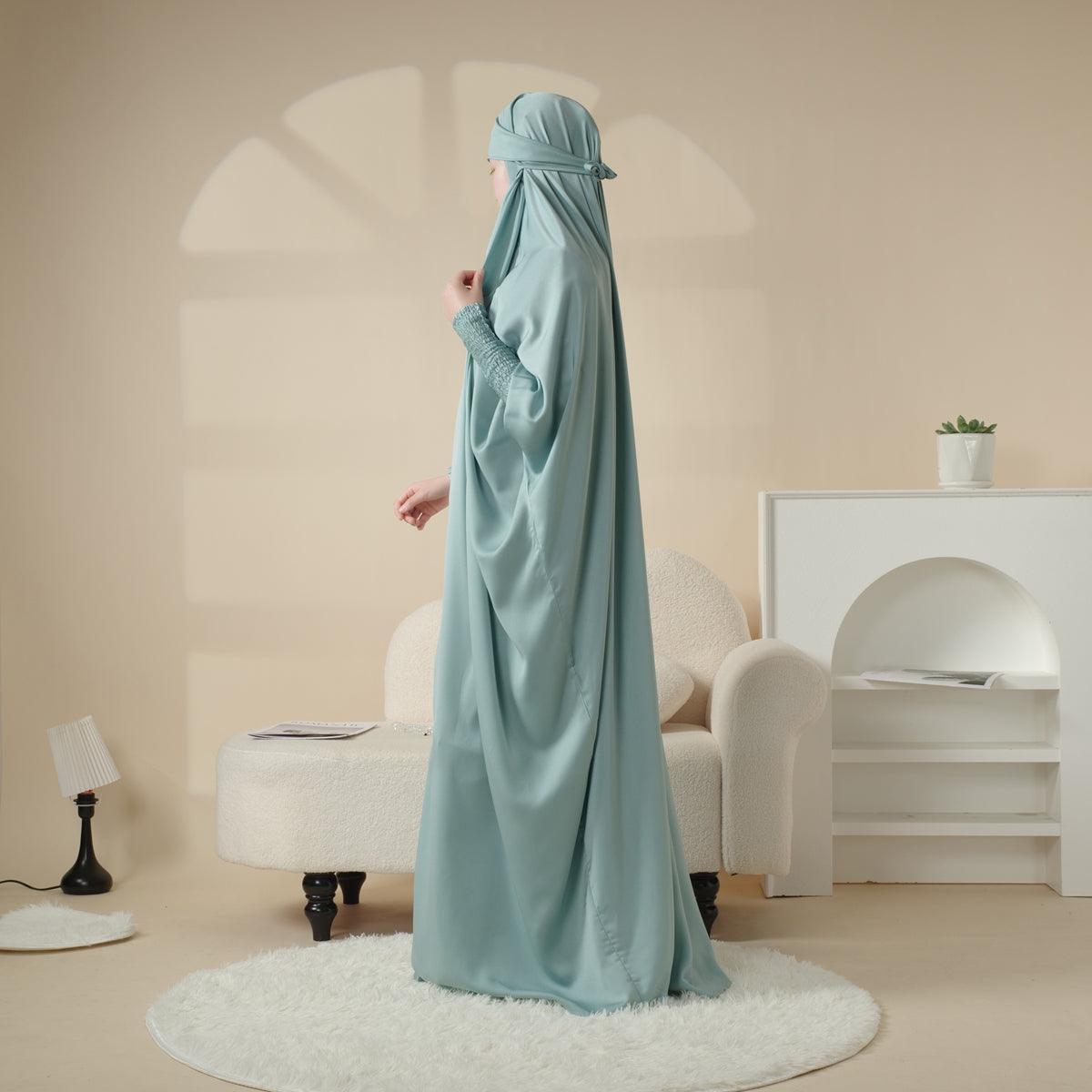 MJ006 Poignet scrunchie en tissu satiné pour Jilbab 1 pièce