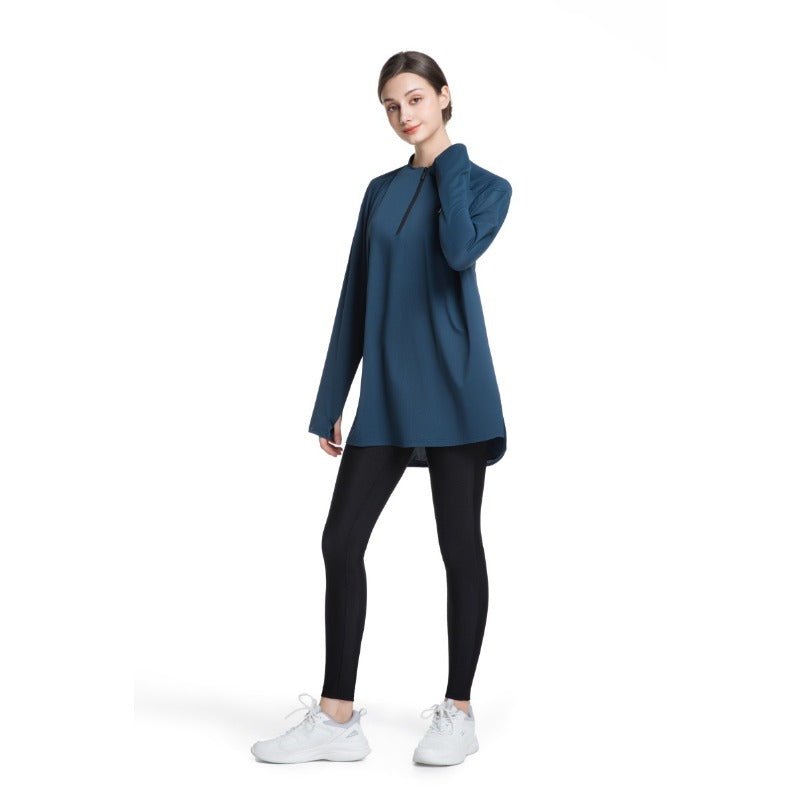 Haut de running pour femme séchage rapide demi-zip (MS115)