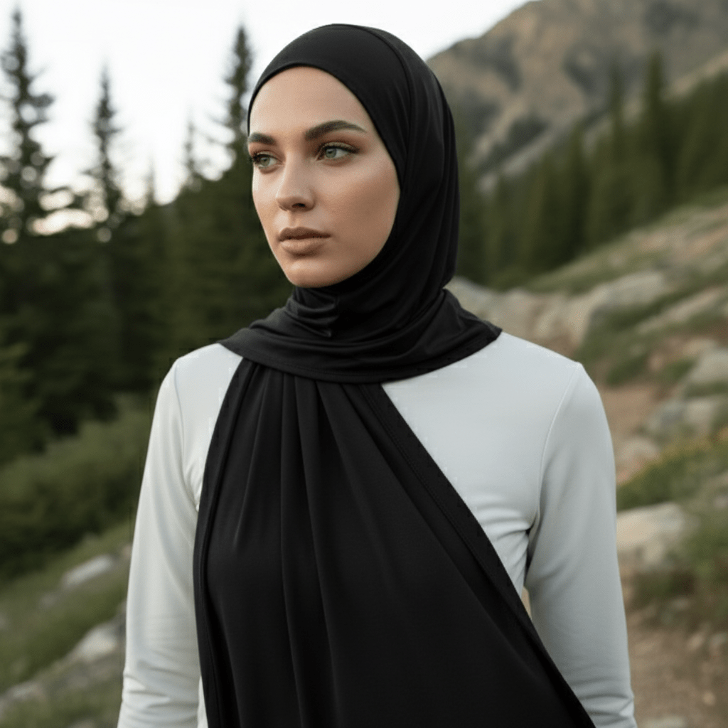 Hijab de Sport Rafraîchissant Antidérapant Premium | Hijab de Sport Respirant (MH196)