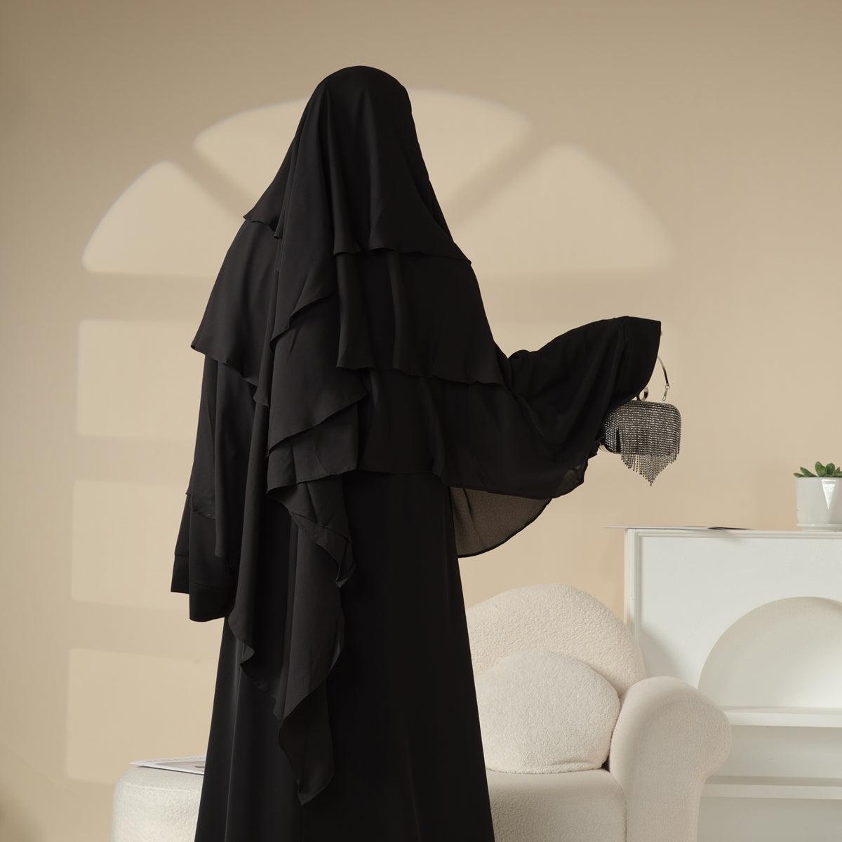 Khimar Trois Couches en Mousseline (MK002)