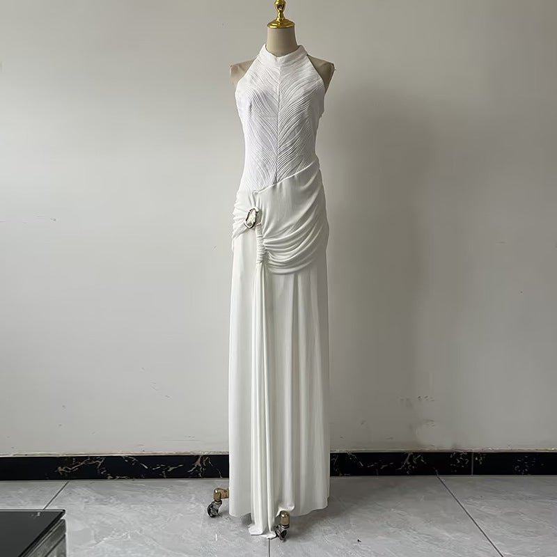 Robe sans manches à col montant (MS362)