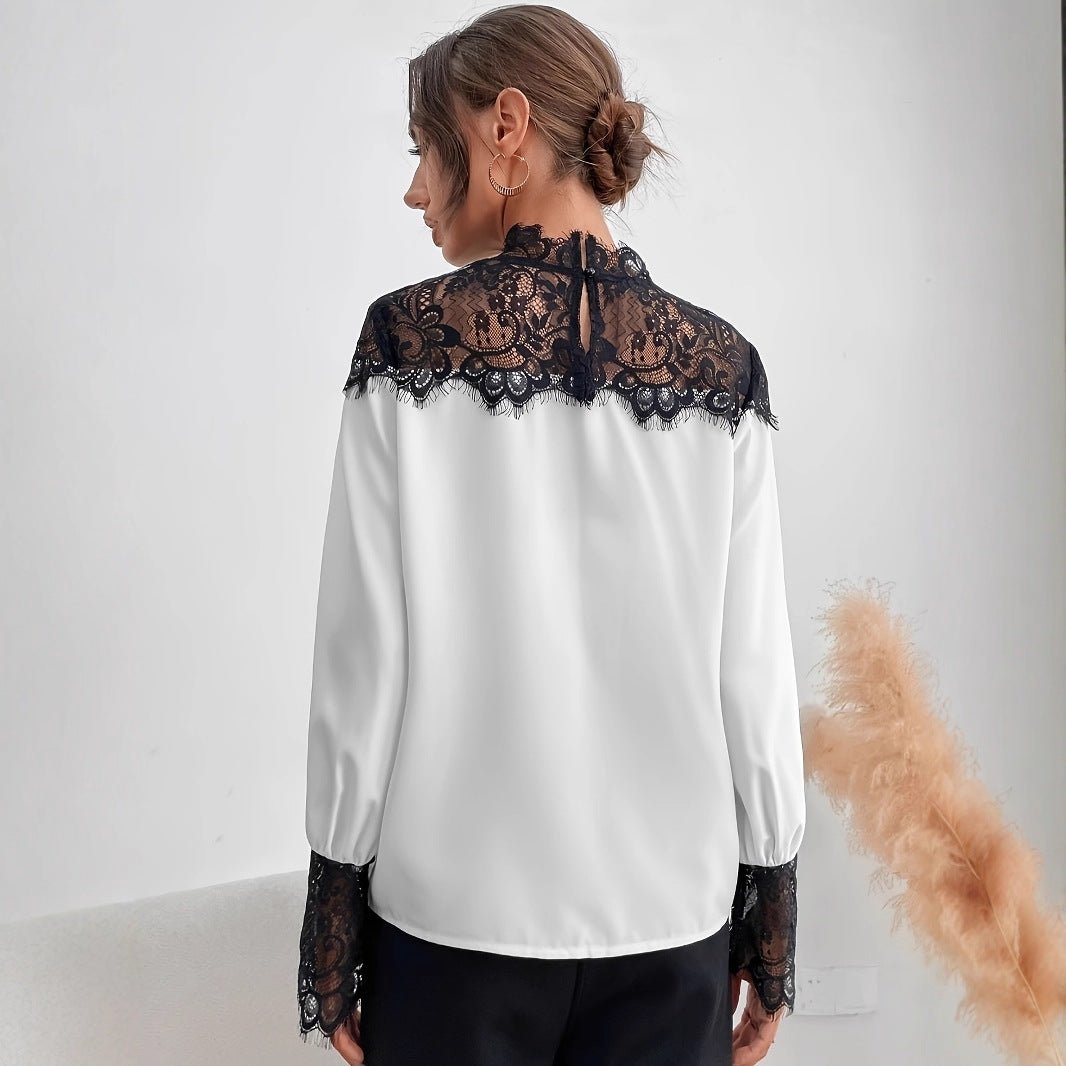 Blouse à finition dentelle (MS387)