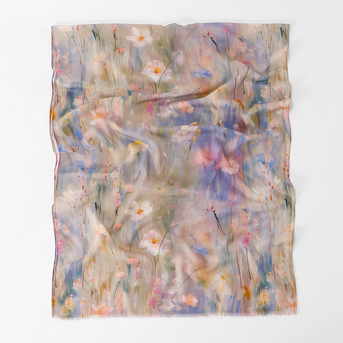 Foulard Hijab Léger Imprimé Floral Impressionniste (MH250)