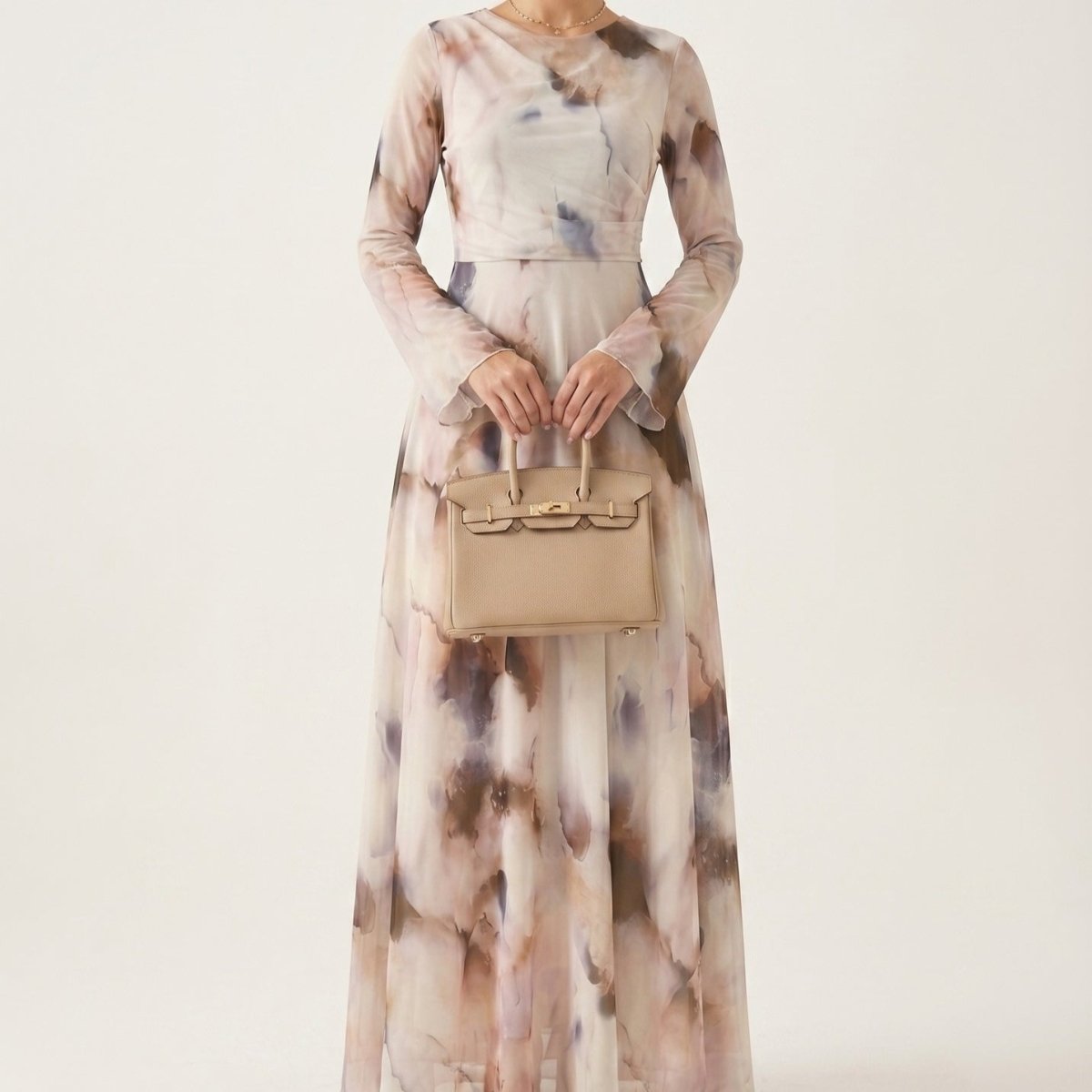 Robe Maxi Imprimé Aquarelle (MS447)