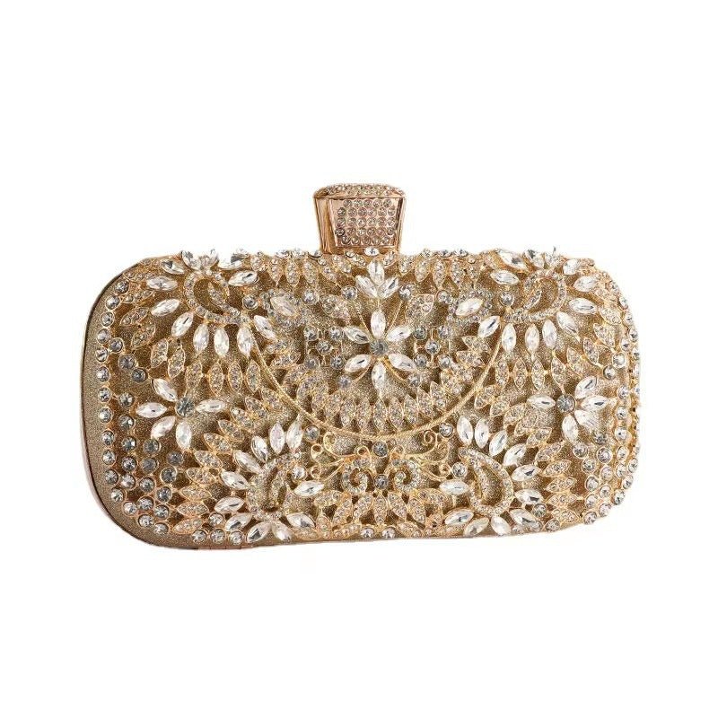 Pochette de soirée Artisan Crystal-Flower – Sac à main pailleté de luxe pour Couture & Galas (MAC274)