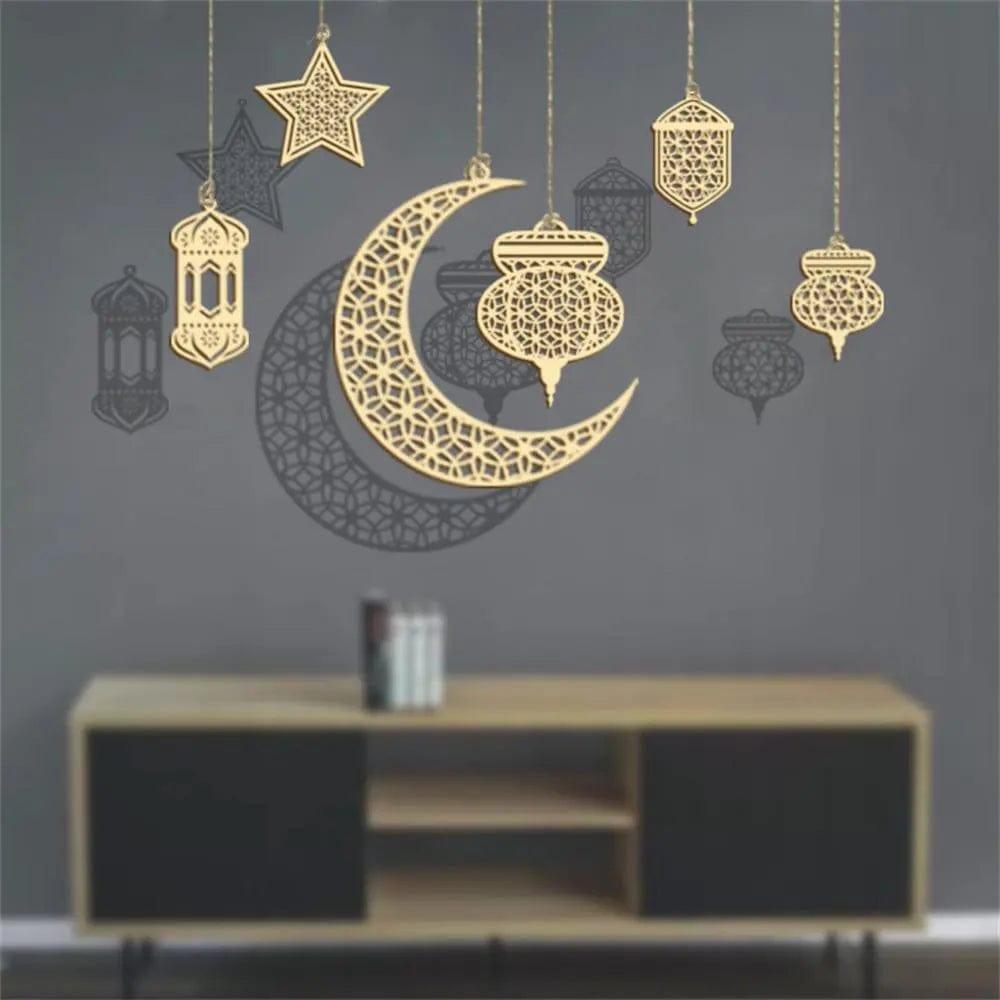 MR020 Décoration en bois Ramadan & Eid Moubarak