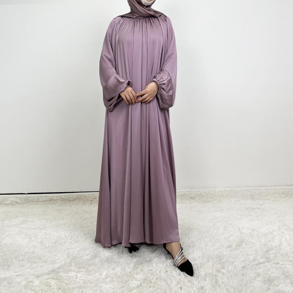 Abaya Luxueuse à Manches Lanterne et Coupe Ample (MA168)
