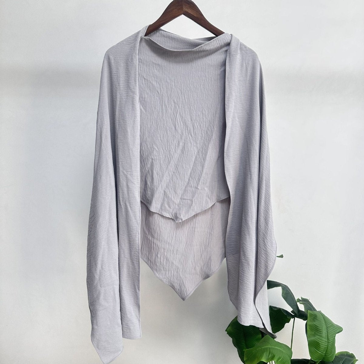 Hijab Châle Fashion à Simple Épaisseur avec Écharpe (MH082)