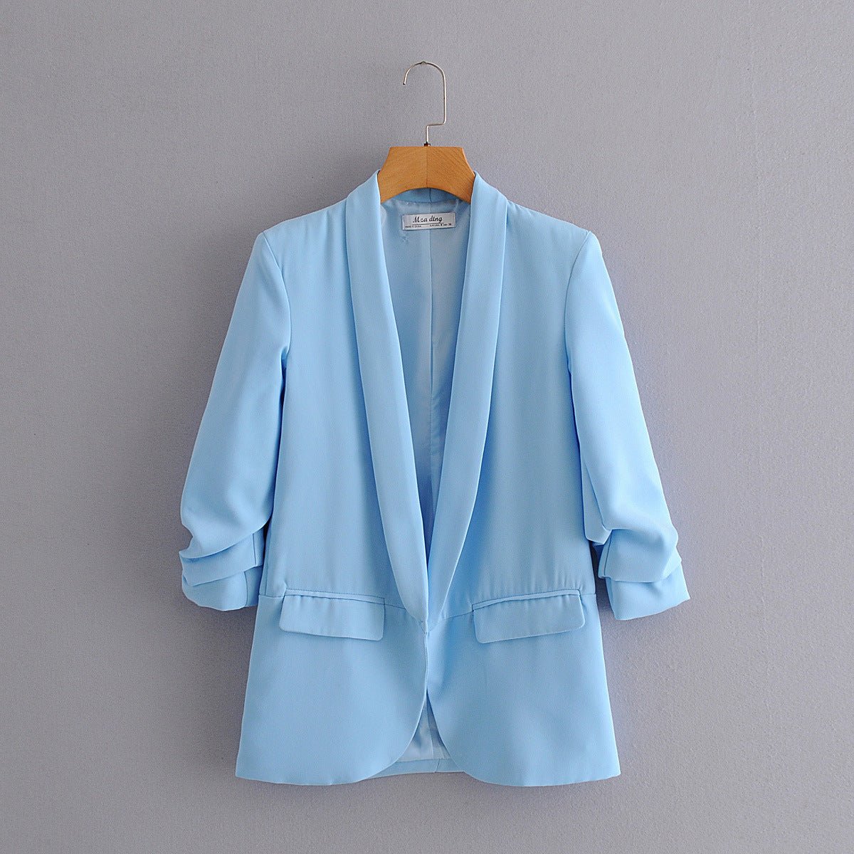 Blazer à manches froncées | Veste longue à manches trois-quarts (MS241)