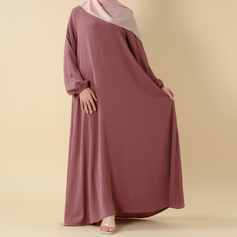 Abaya Nida Premium Luxe Modeste | Abaya Zoom à Coupe Parapluie pour l'Été (MA233)