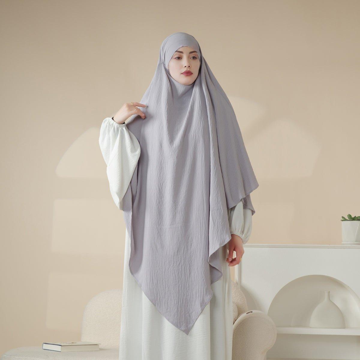 MK005 Khimar une couche en crêpe
