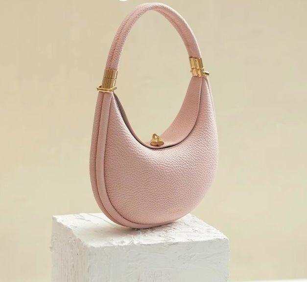 Sac Lune en cuir véritable, tendance et polyvalent (MAC069)