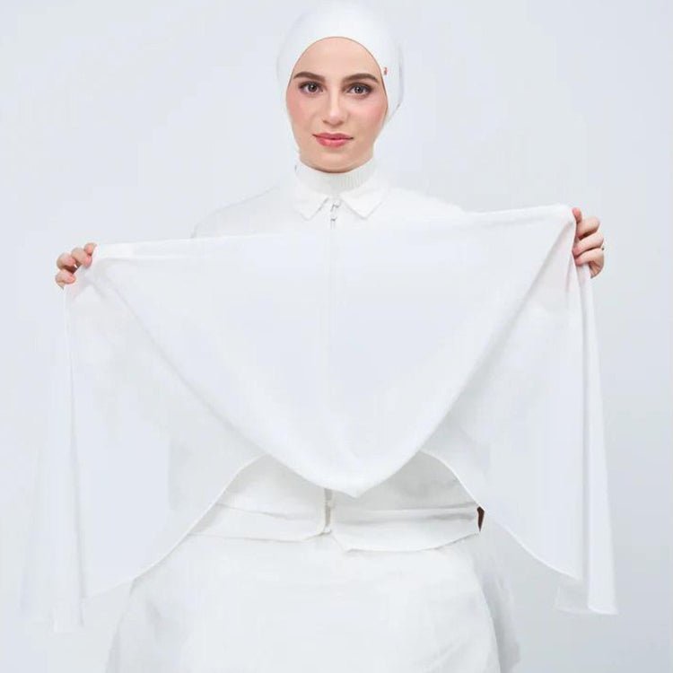 Hijab Instant en Mousseline avec Fermeture Magnétique (MH202)