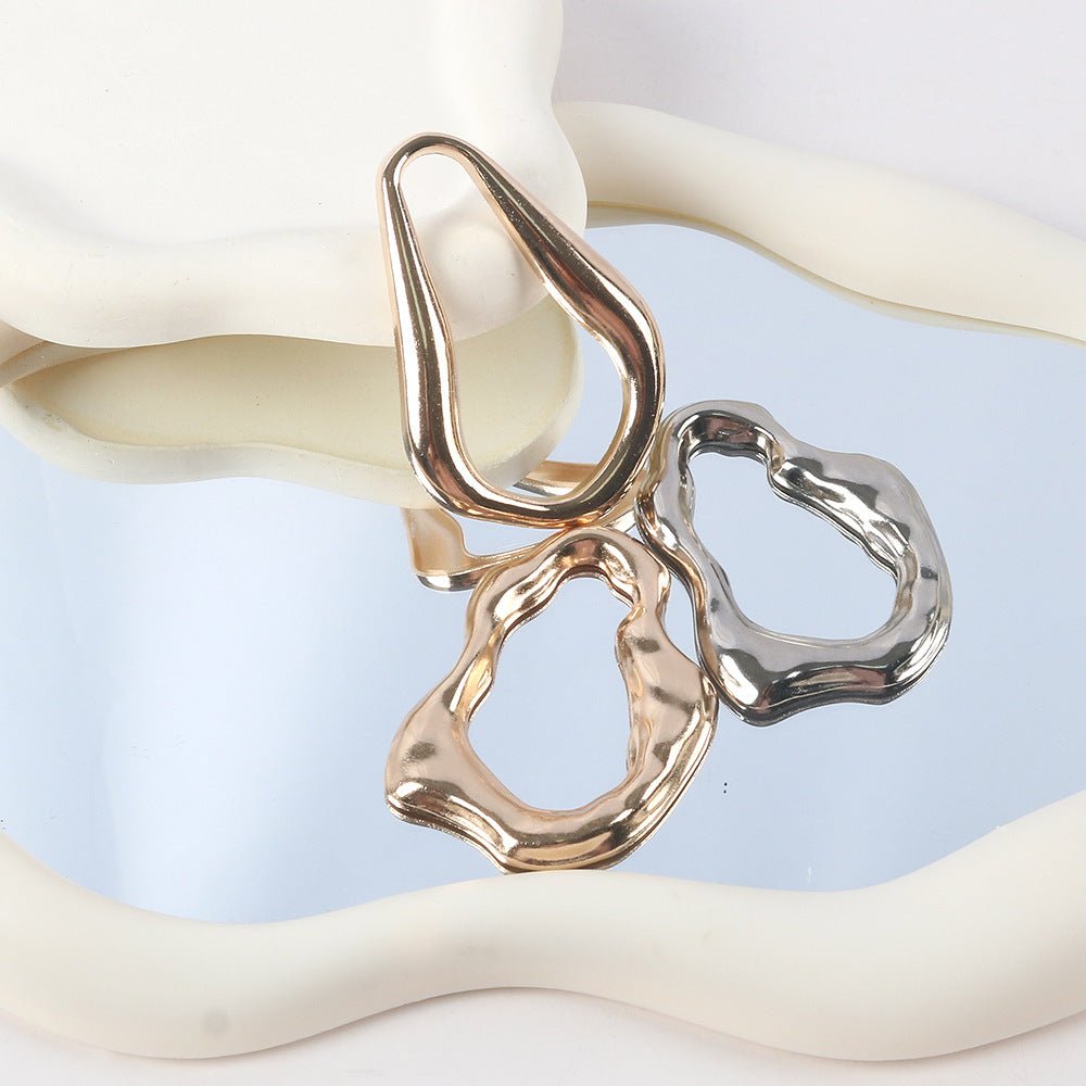 Bague en métal irrégulière pour hijab (MAC365)