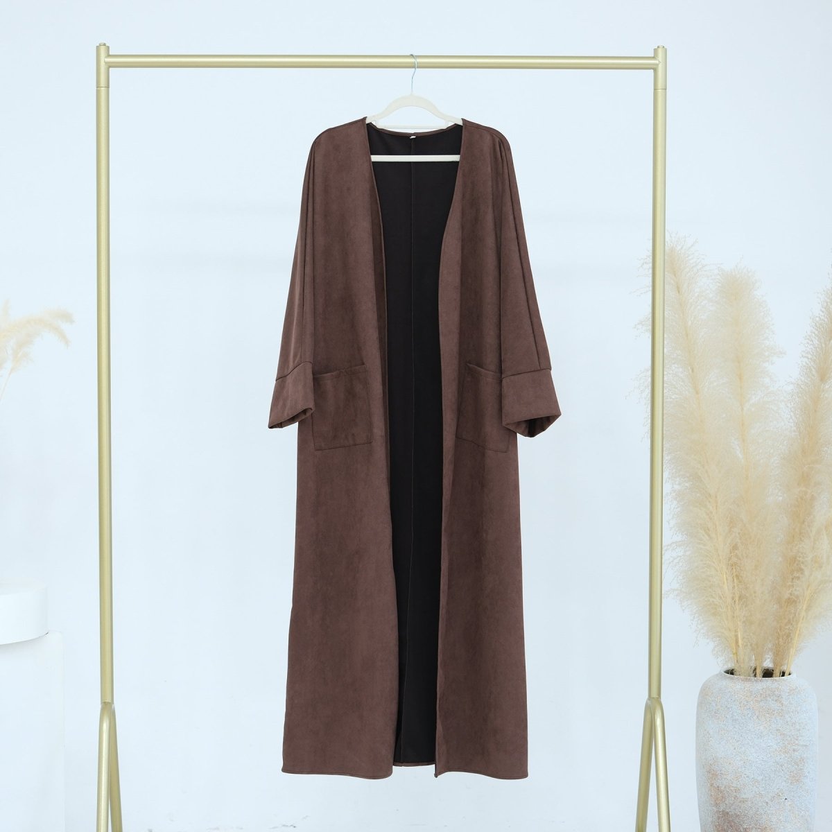 Cardigan Abaya Ouvert en Daim (MOA093)