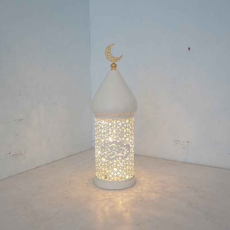 Lanterne Bougie Ramadan Eid en Métal Ajouré - Lampe Décorative (MAC380)
