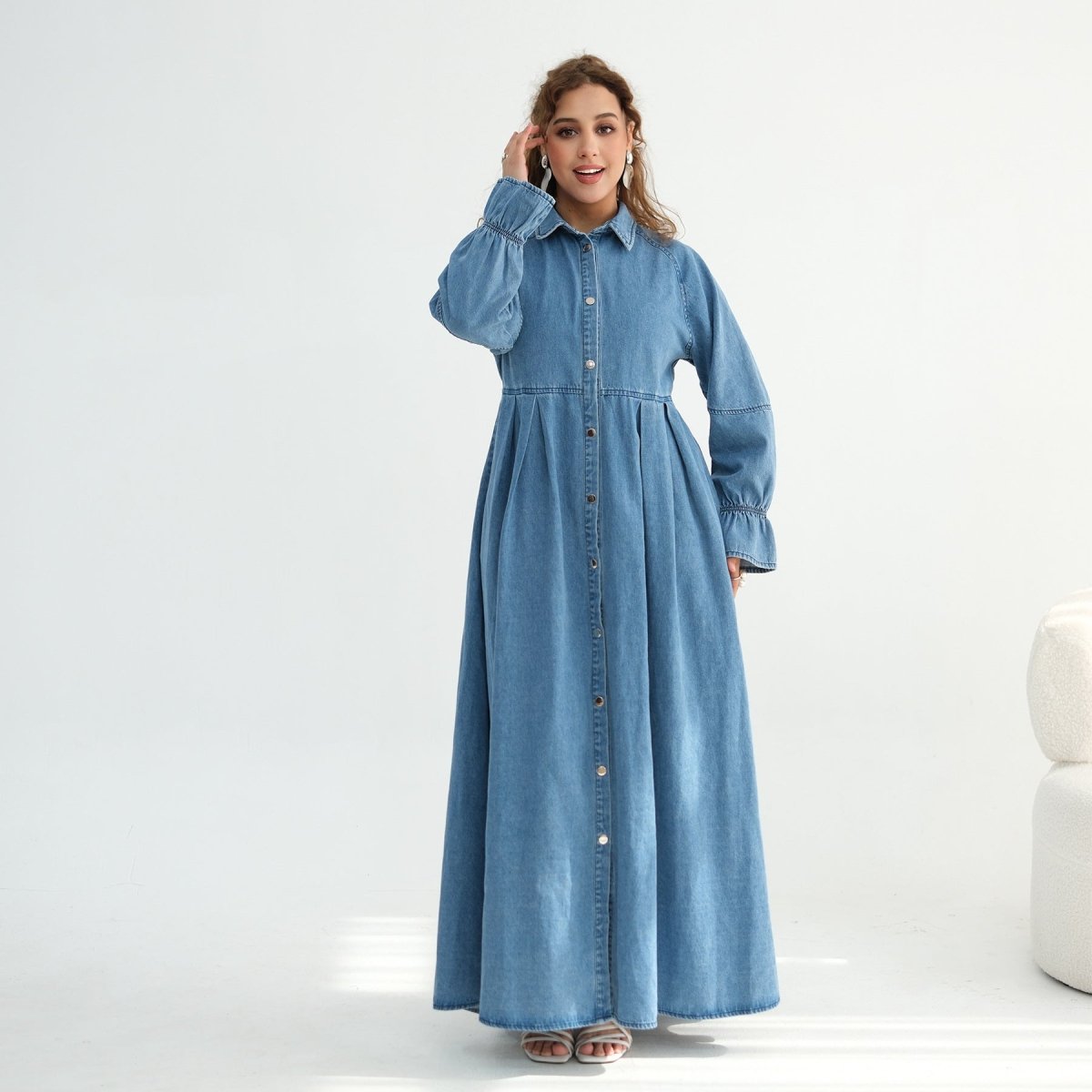 Robe Maxi en Denim Lyocell Tencel (MA398)