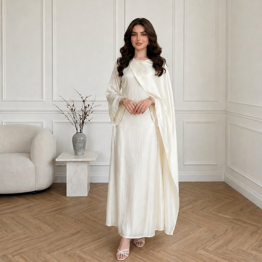 Robe Maxi à Manches Cape (MS502)
