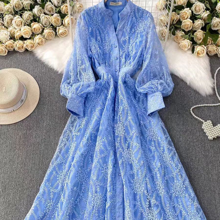 Robe en dentelle brodée (MS327)