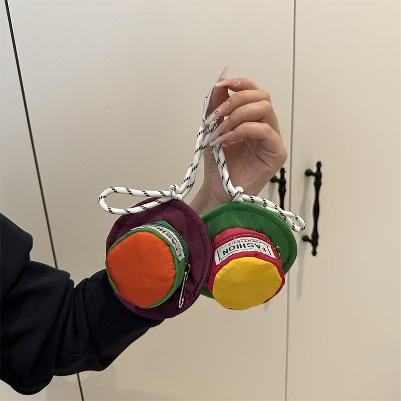 Porte-clés pochette pour écouteurs motif chapeau mignon (MAC470)