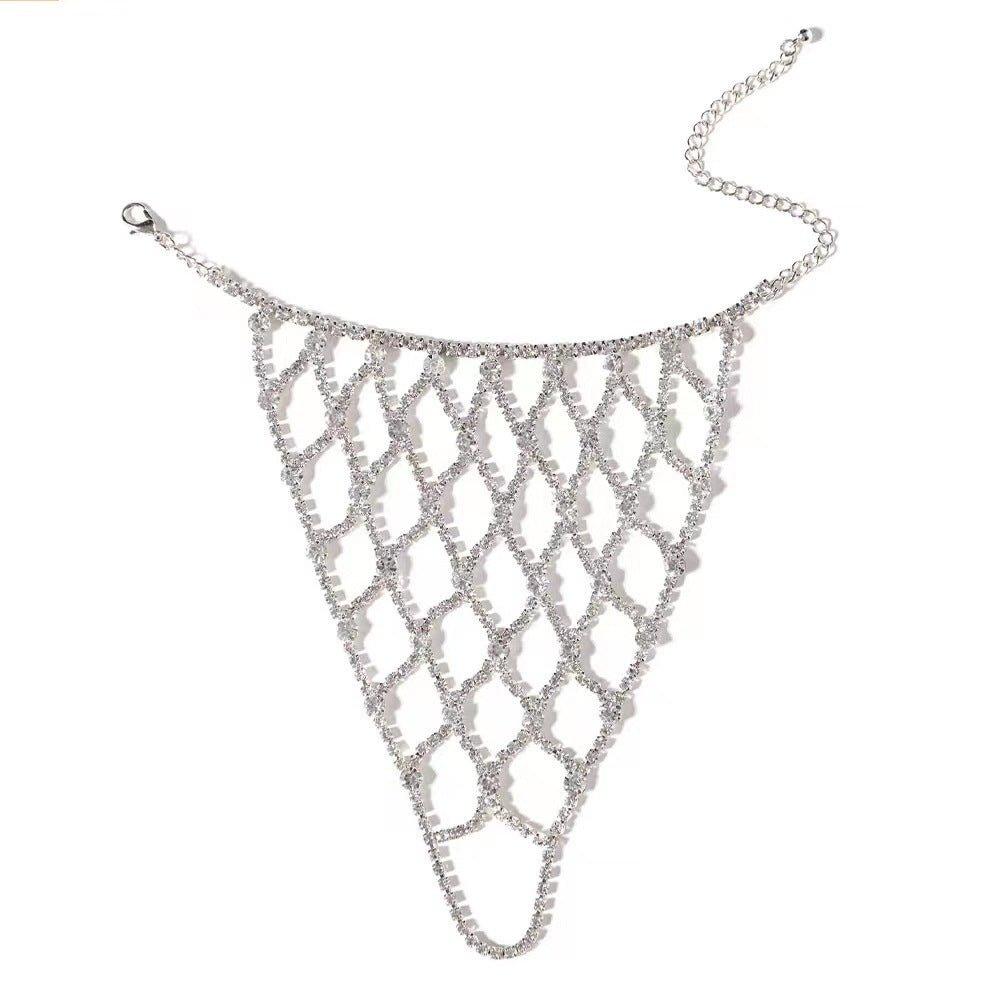 MAC119 Bracelet mitaine Armani en maille avec strass, élégant et raffiné
