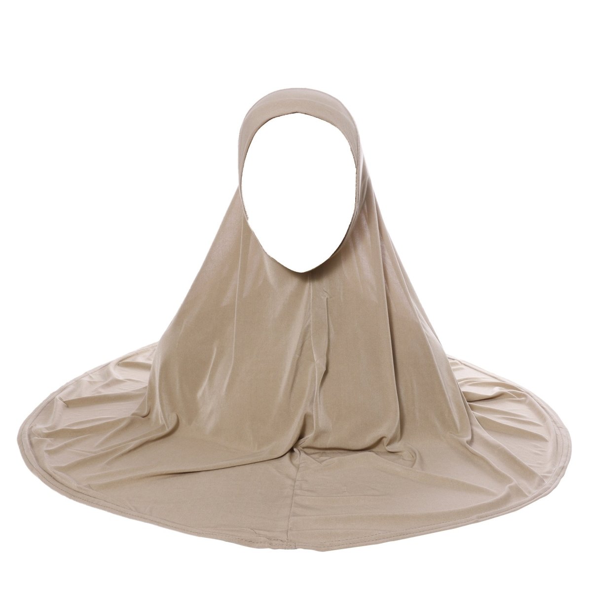 Hijab Khimar en Lin Cristal à Bord Arrondi (MK028)