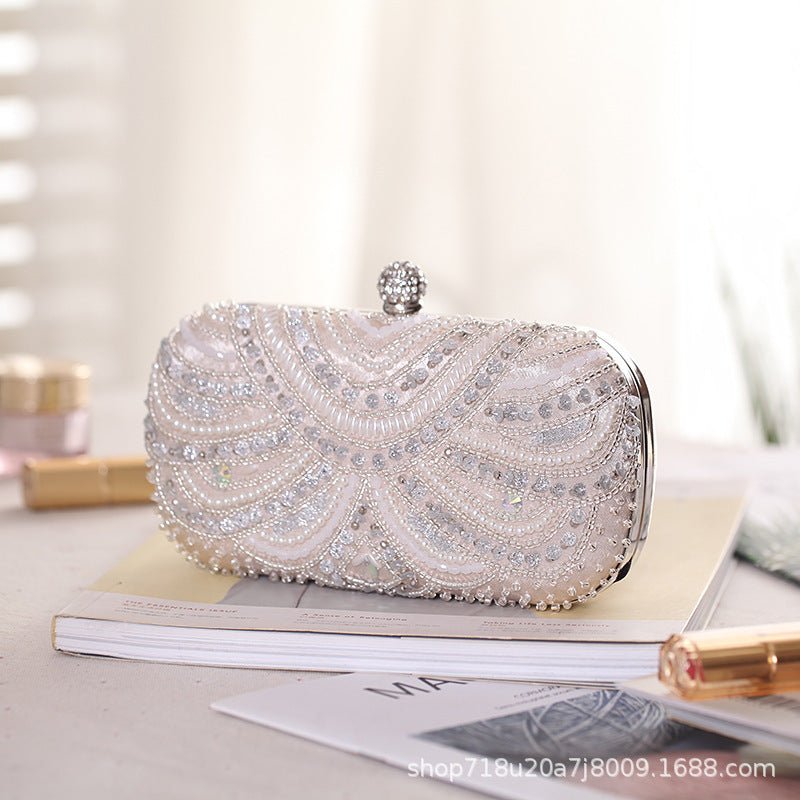Sac pochette élégant orné de perles pour mariages et soirées (MAC278)