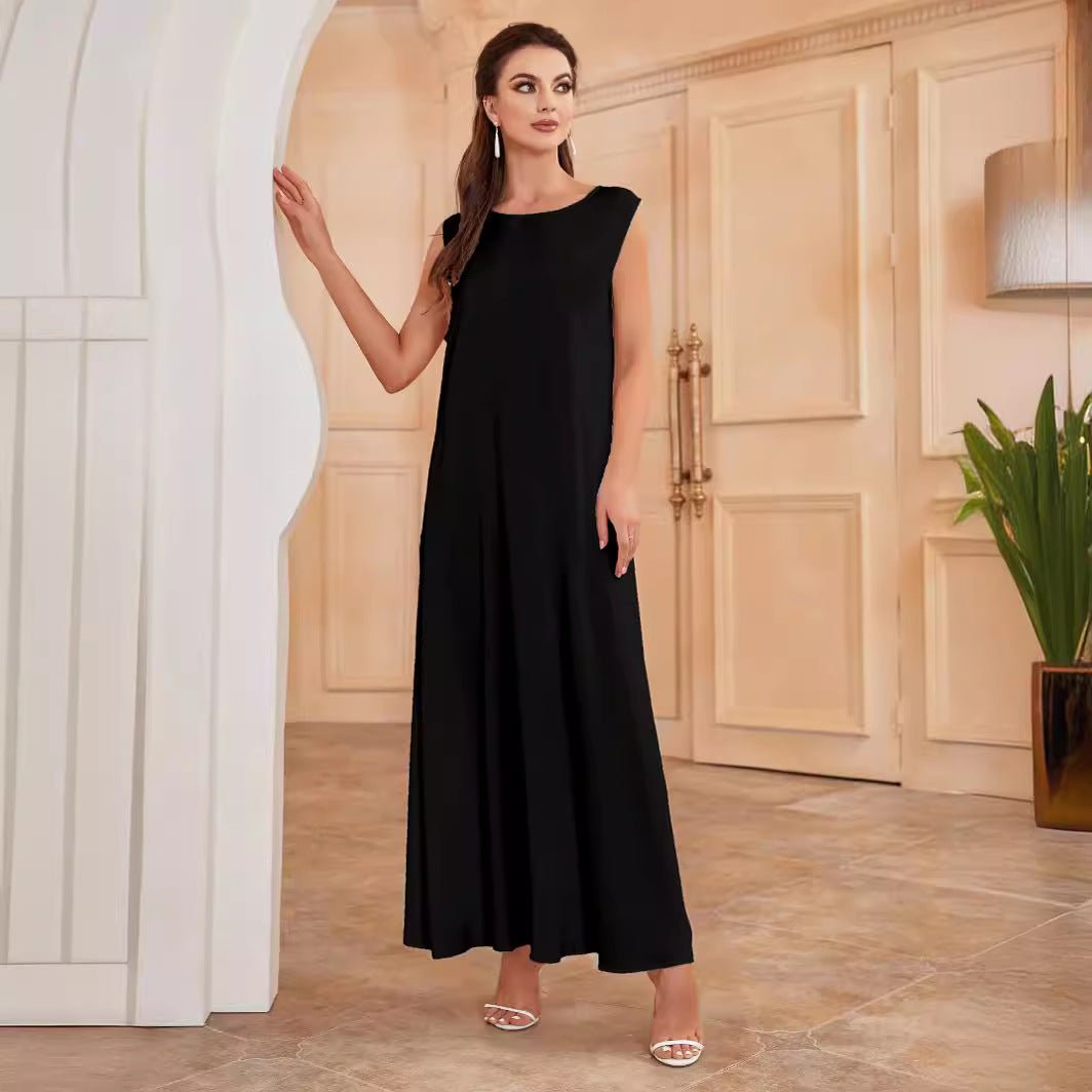 Robe intérieure sans manches en satin (MA037)