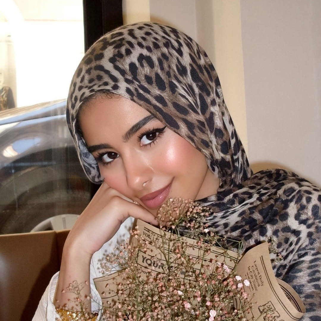 Hijab Tendance Imprimé Léopard Polyvalent (MH164)
