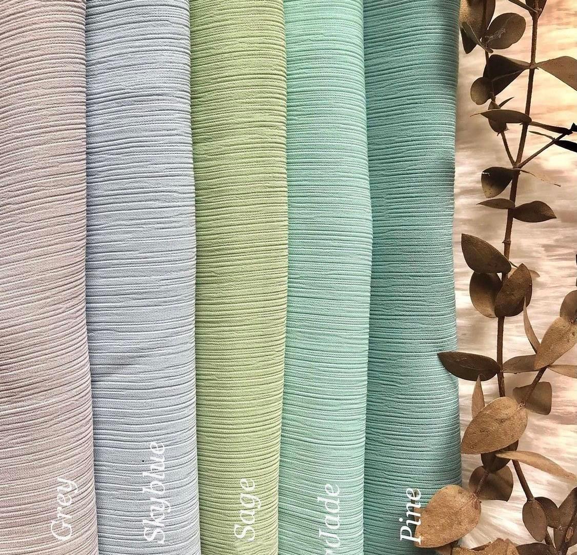 Écharpe Crêpe Hijab Chiffon Froissé pour Femme, Châle à Plis Ondulés (MH003)