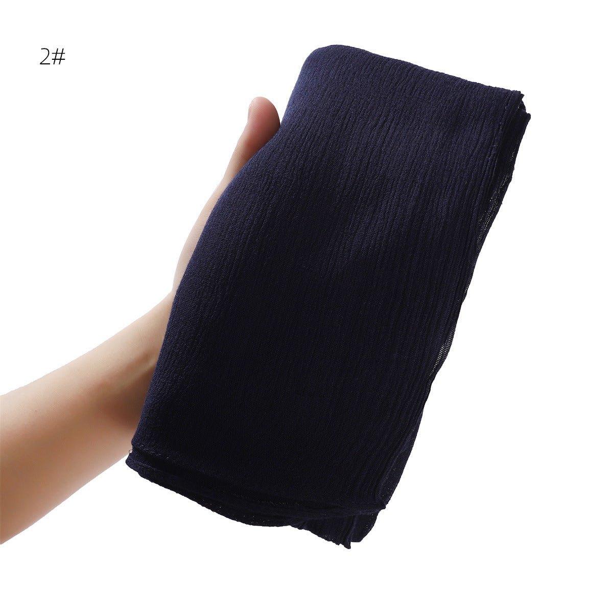 MH056 Hijab en rayonne plissé simple