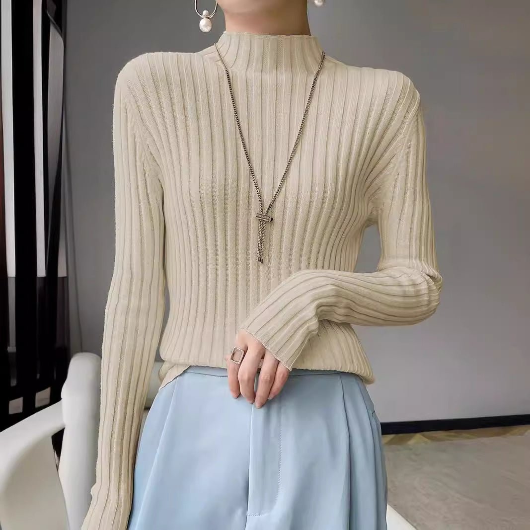 Pull en Maille Uni à Manches Longues (MS065)