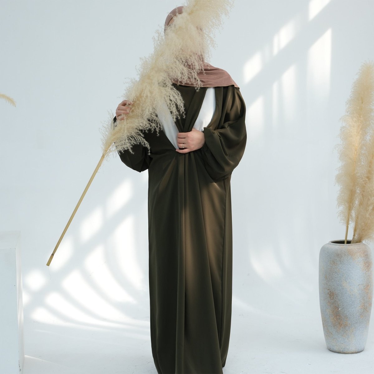 Abaya d'allaitement en tissu Nida (MA387)