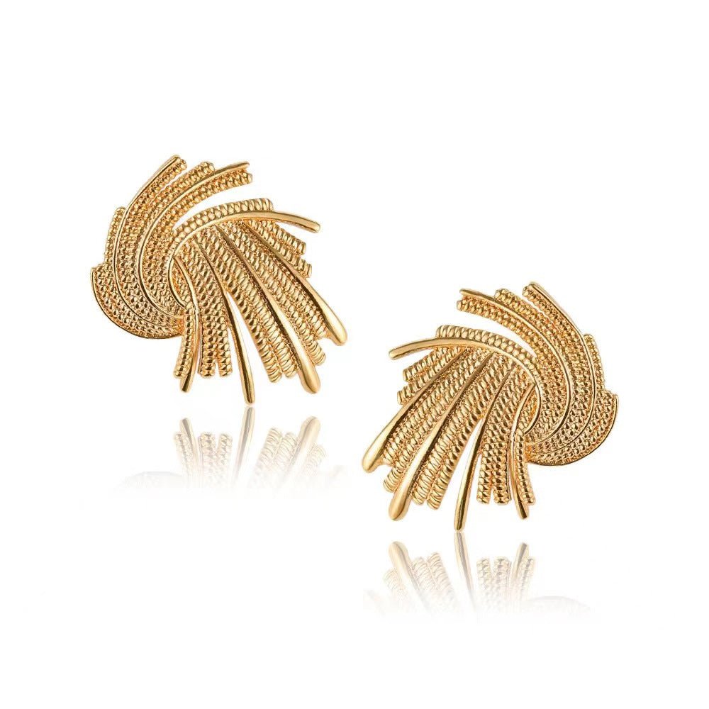 **MAC171 Boucles d'oreilles en métal, design géométrique unique et haut de gamme**