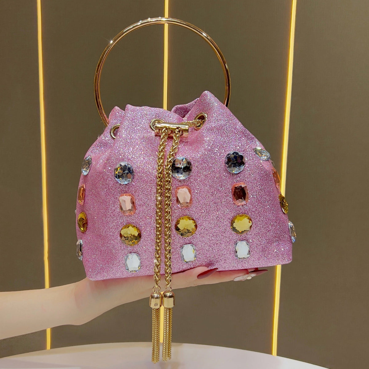 Sac seau & Sac à chaîne pour soirée pour femme（MAC437）