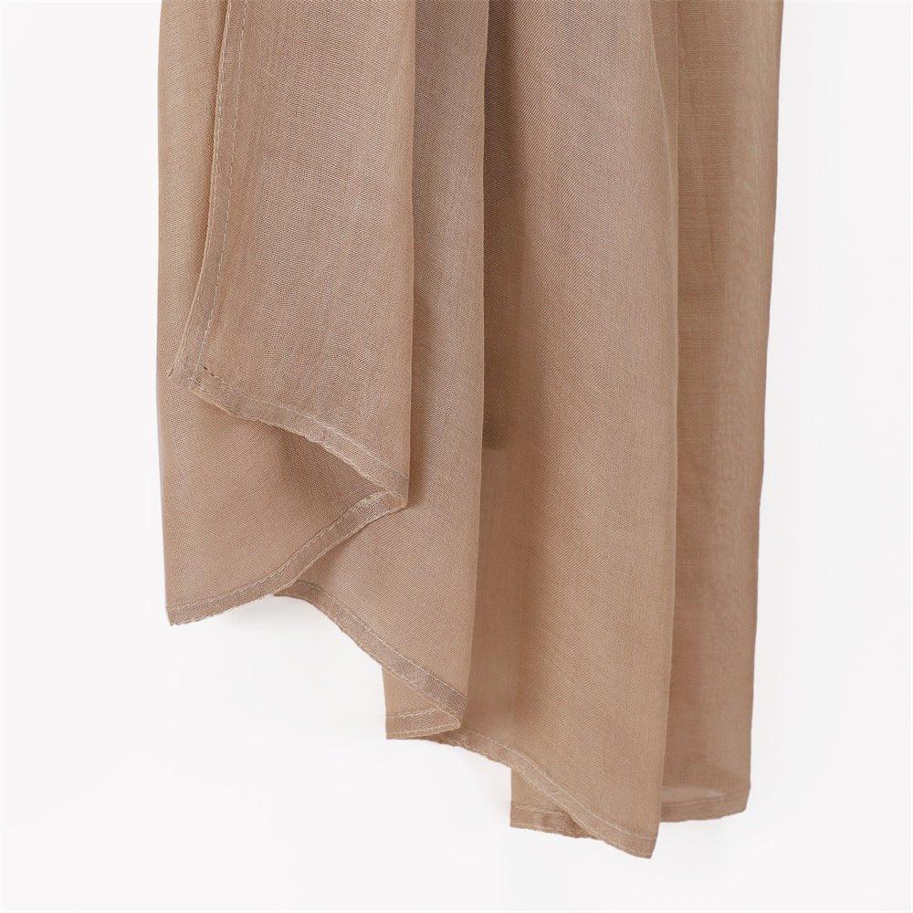 MH054 Hijab Rayon uni à large bord