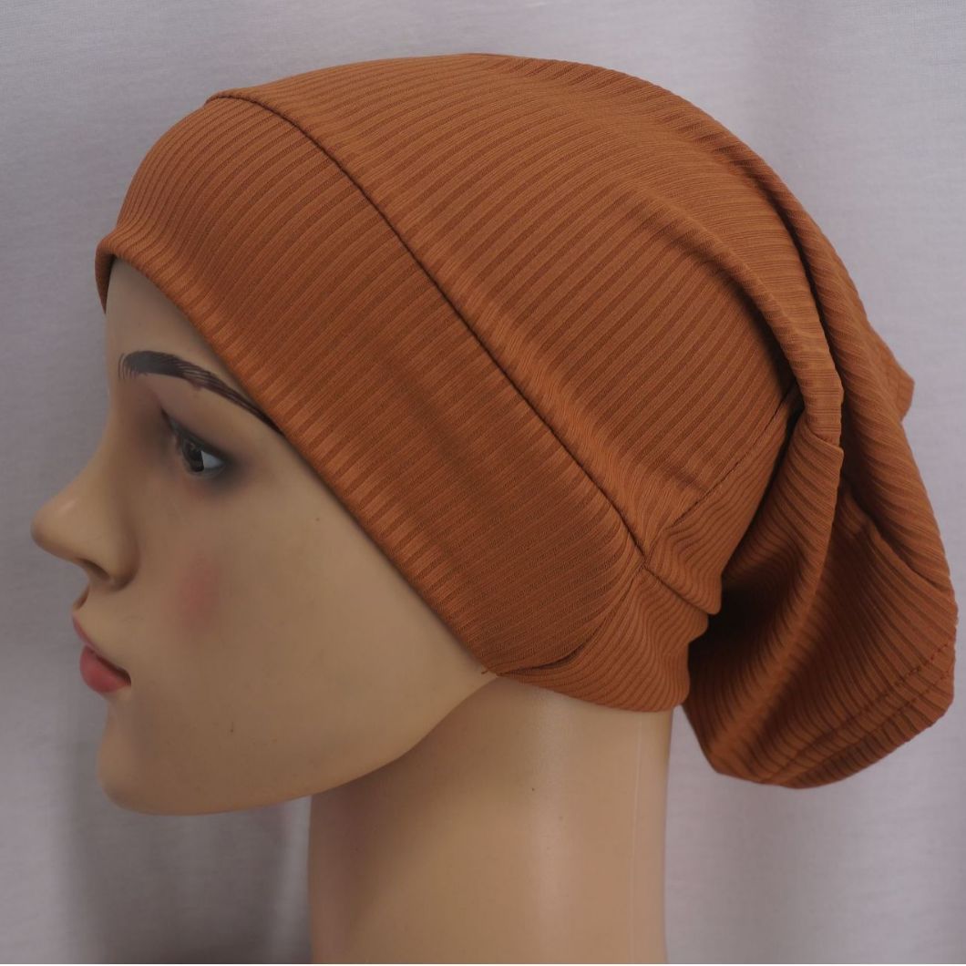 Sous-hijab côtelé élastique polyvalent (MH192)