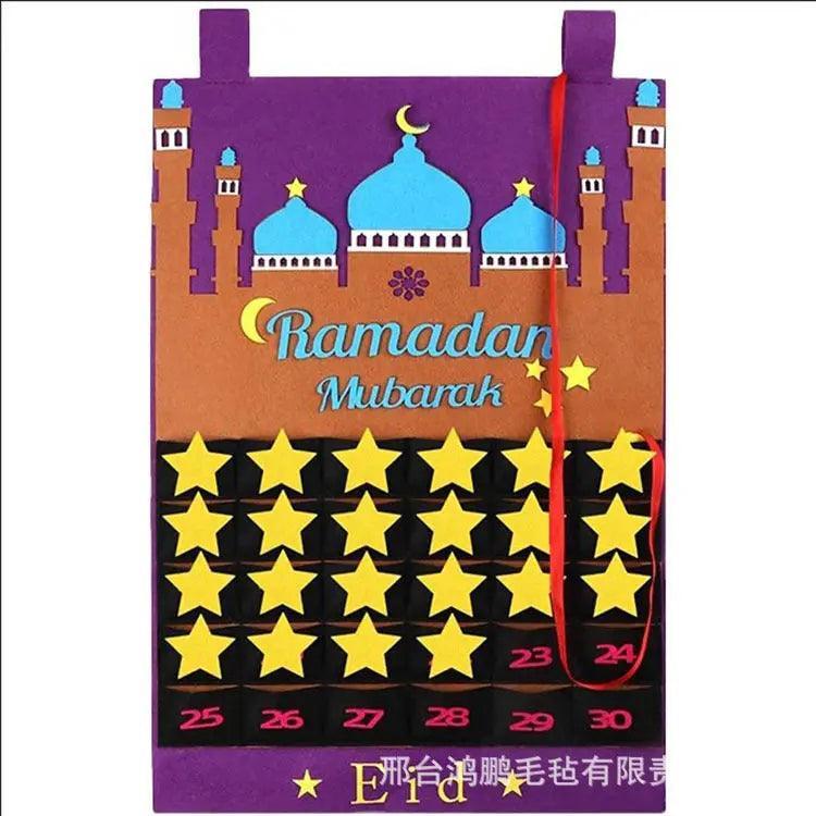 Pendentif Suspendu Calendrier en Tissu MR044 pour Ramadan