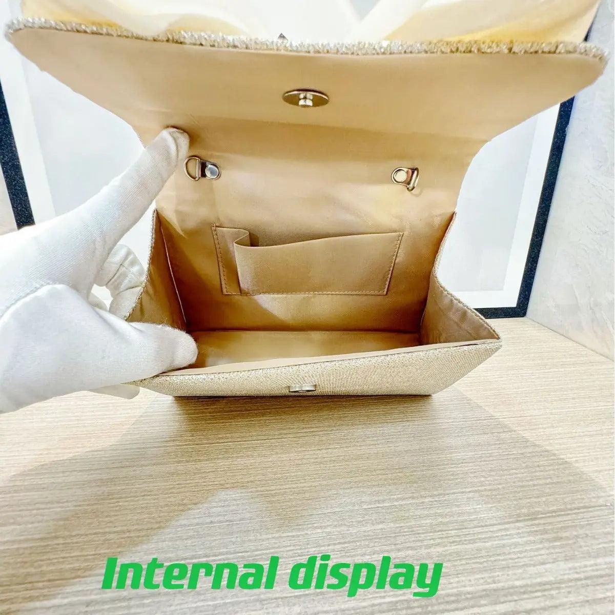 MAC060 Sac à bandoulière portable blanc à nœud papillon, grand design nœud, sac à porter sous le bras