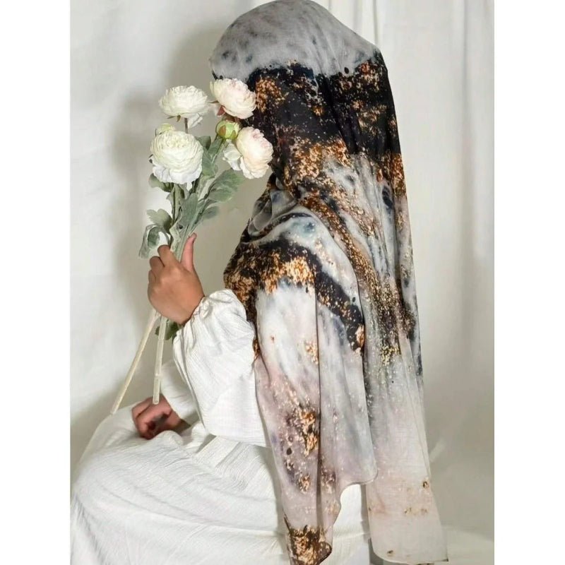 Hijab Marbré Aquarelle Bohémien (MH124)