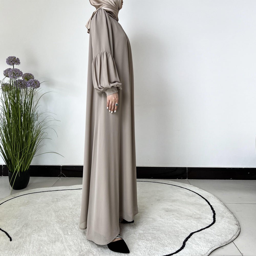 Abaya Chiffon Manches Lanterne Temperament (MA123)
