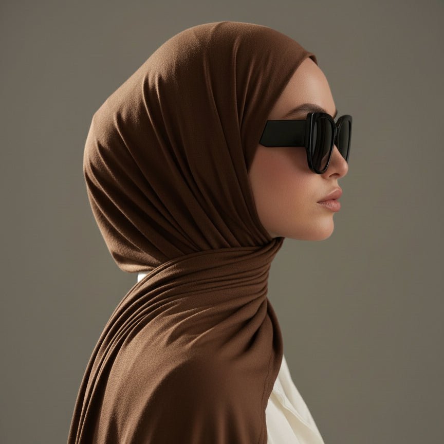 Hijab en Jersey de Bambou Premium | Hijab en Bambou Naturel (MH195)