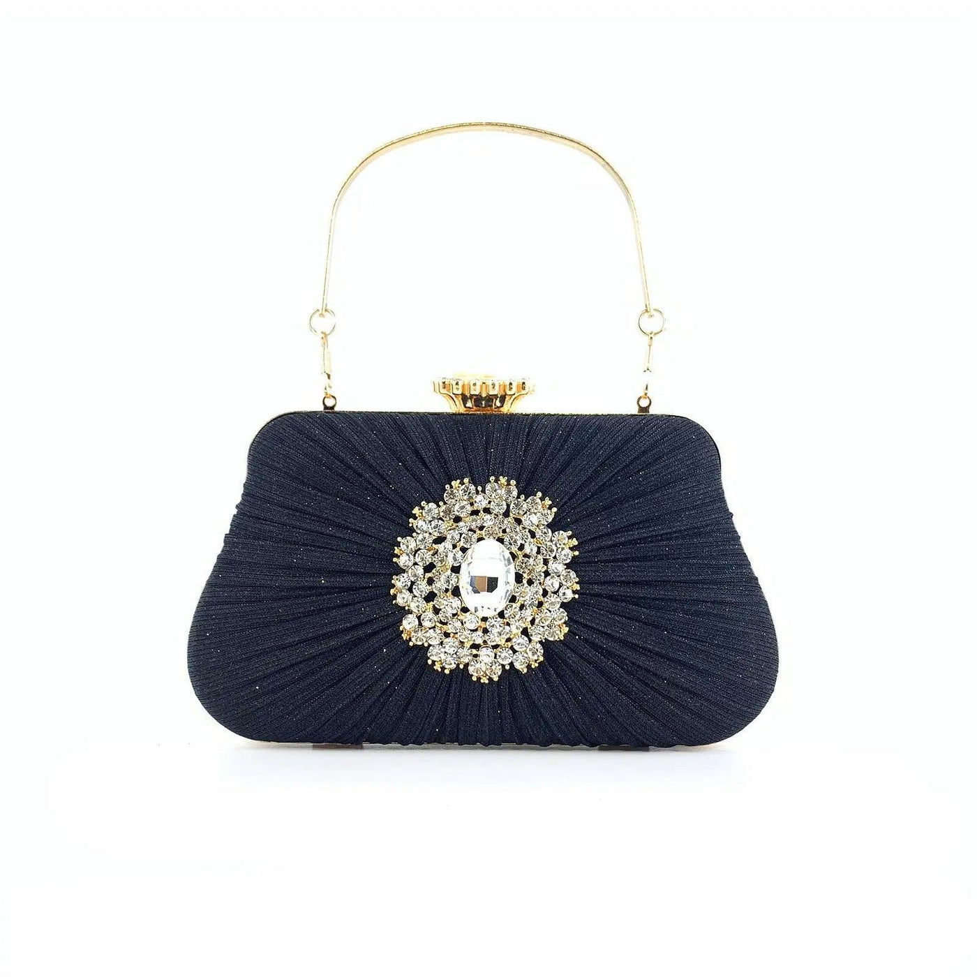 Sac MAC033 pour femme, plissé, artisanal, orné de strass