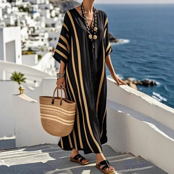 Robe Kaftan Maxi Imprimée (MS419)