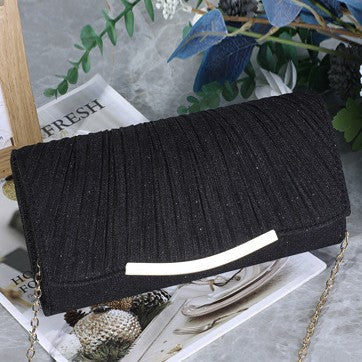 Pochette de soirée plissée pailletée pour femme (MAC428)