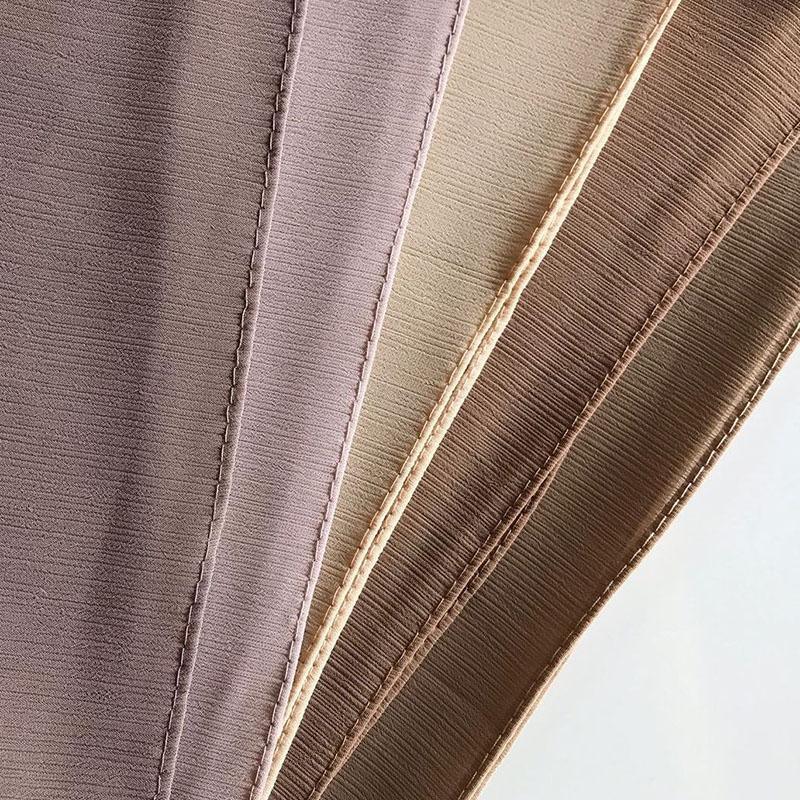 Écharpe Crêpe Hijab Chiffon Froissé pour Femme, Châle à Plis Ondulés (MH003)