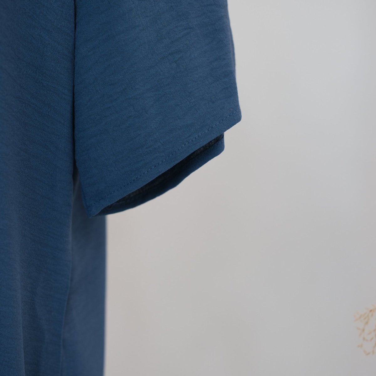Robe Basique Froissée en Soie Glacée (MA392)