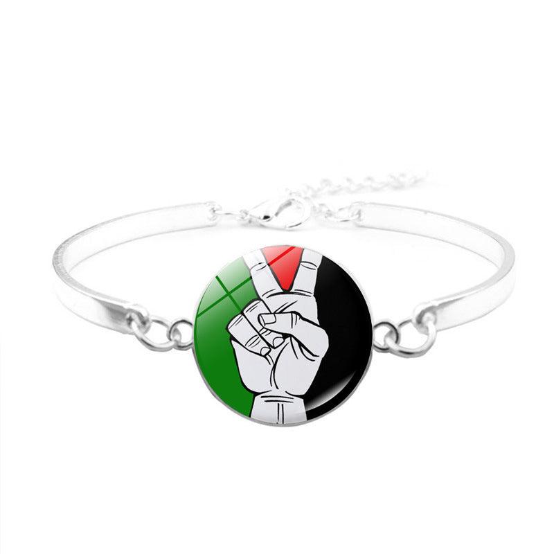 Bracelet Free Palestine | Bracelet Keffieh Drapeau Palestinien (MAC081)