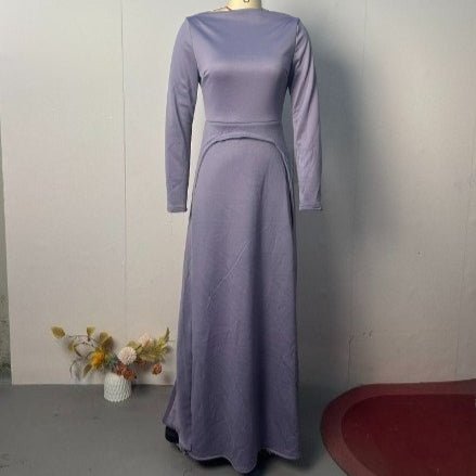 Robe modeste élégante à manches longues (MS297)